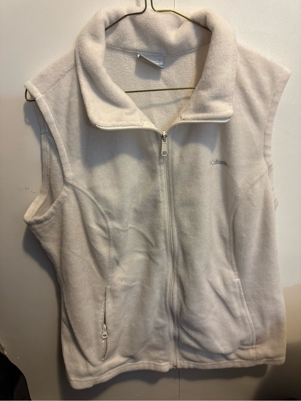Columbia Women's Cream Fleece Zip Vest